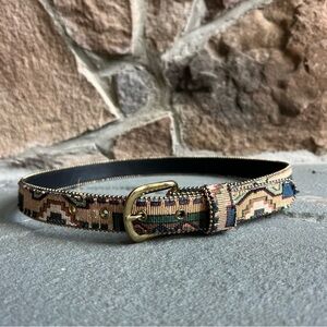 Woven southwest tapestry belt vintage